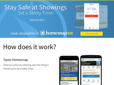 Homesnap Pro Business Webpage design