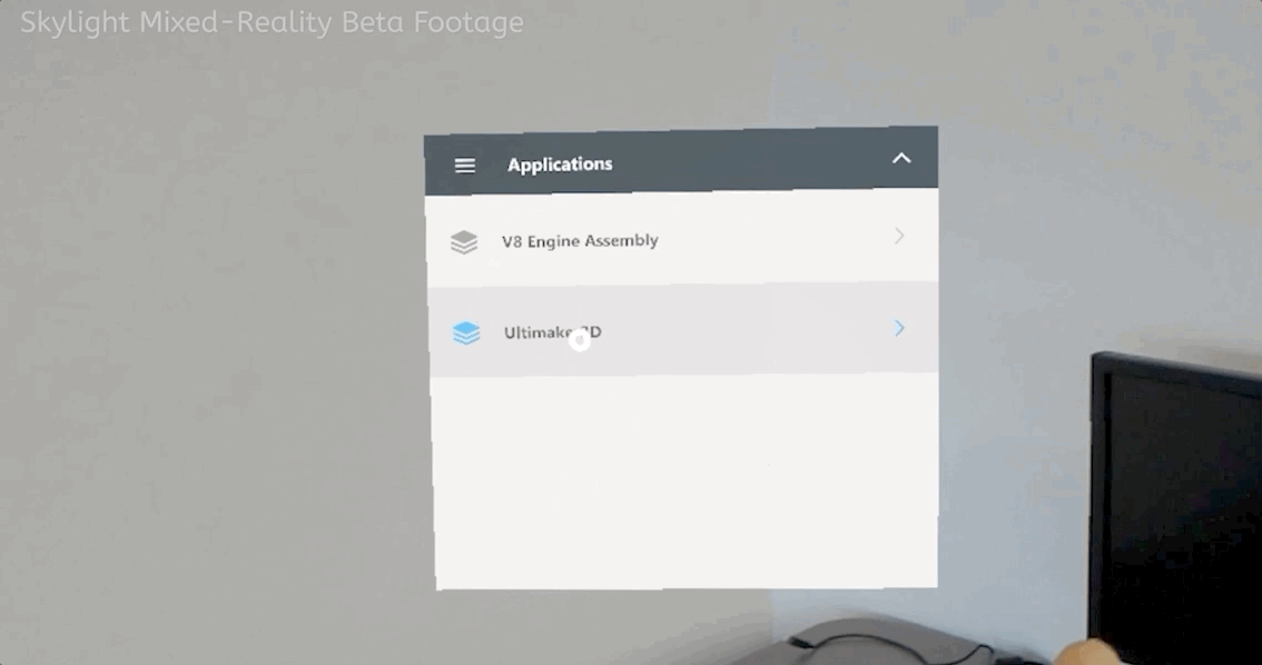 View navigation on Skylight for HoloLens 1